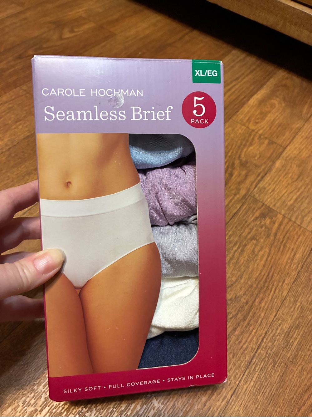Women’s Carole Hochman Seamless Briefs 5-Pack - Mixed Colors Size XL New